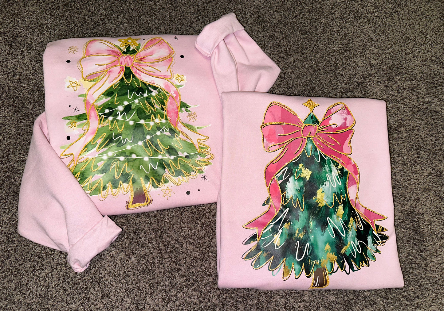 Pink Bow Trees DTF Apparel