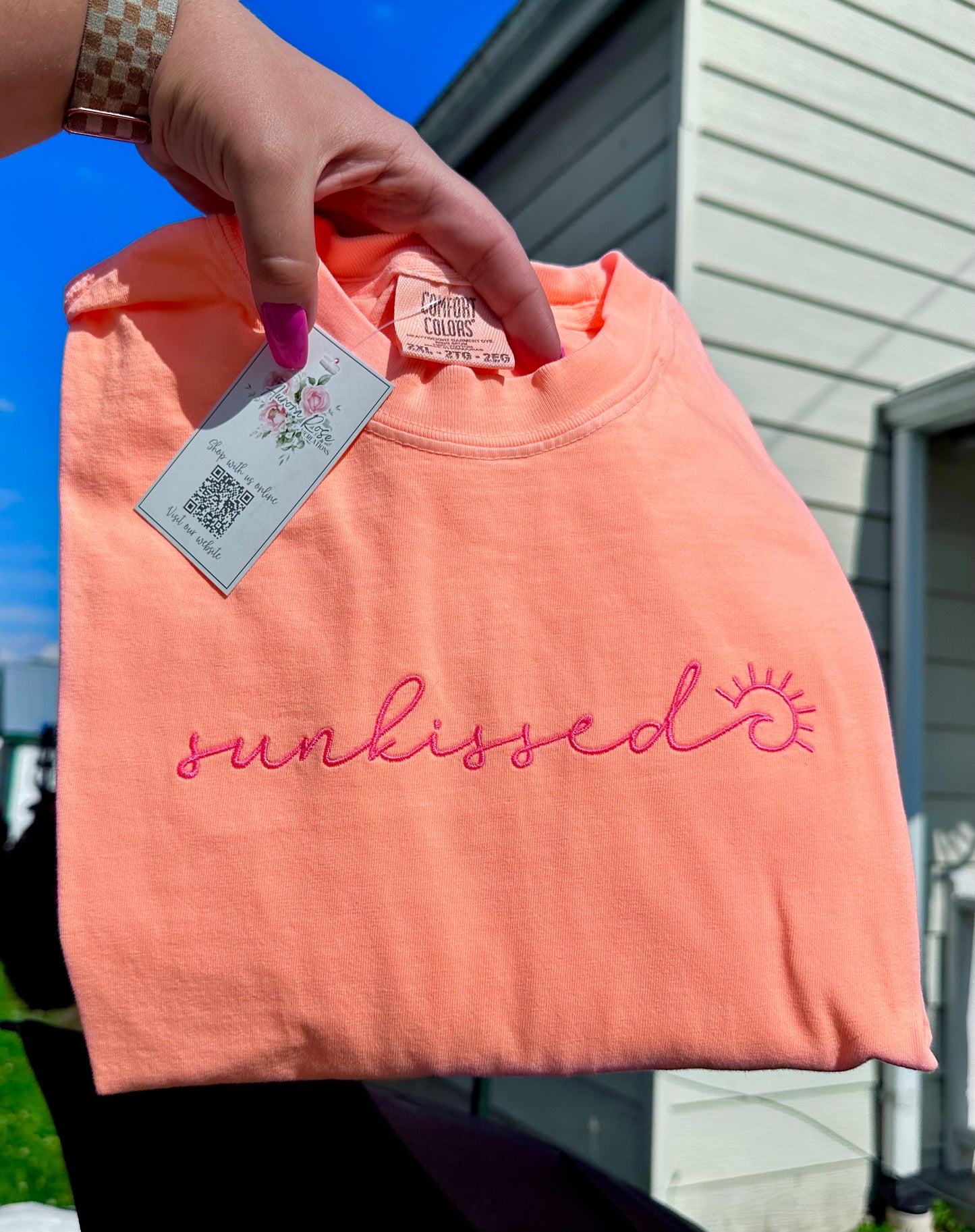 Sunkissed Neon Embroidered Tees