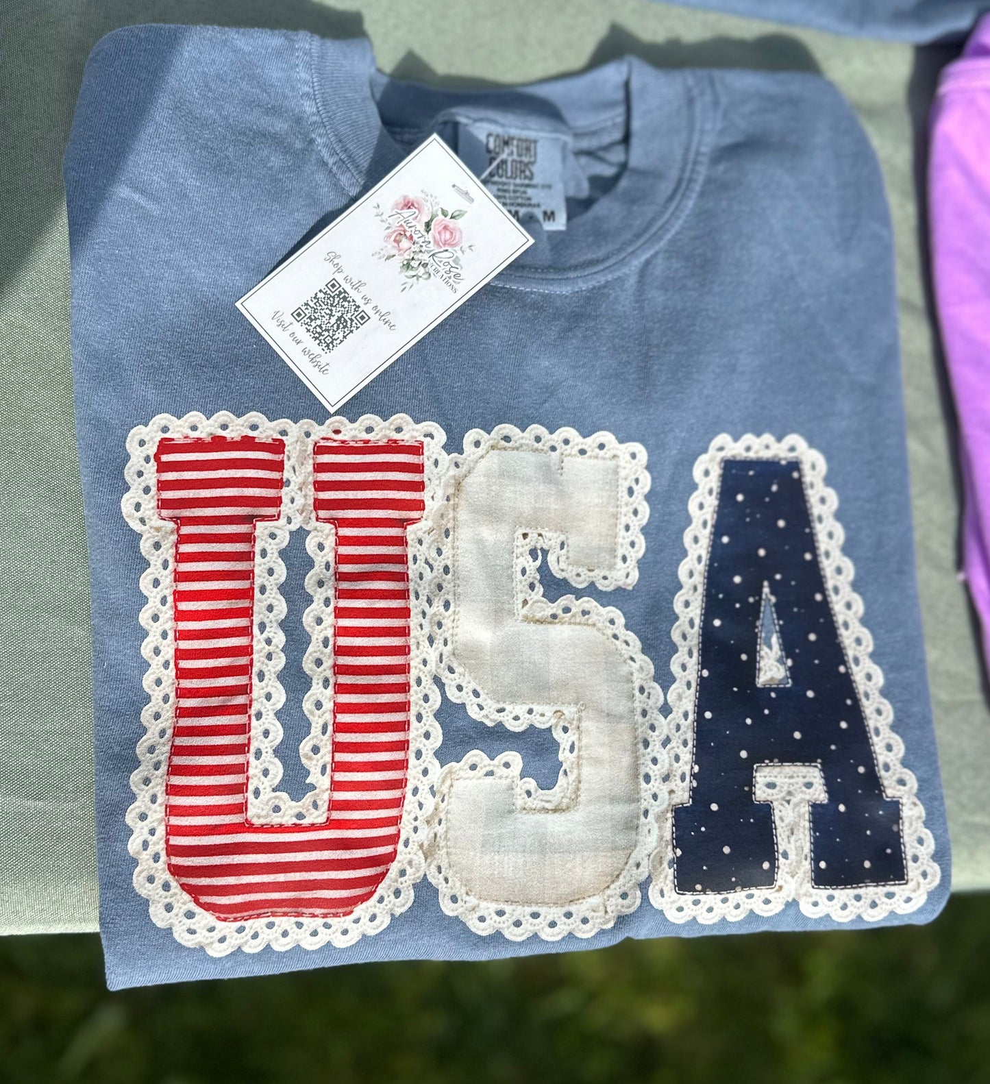 Faux Lace USA Tee