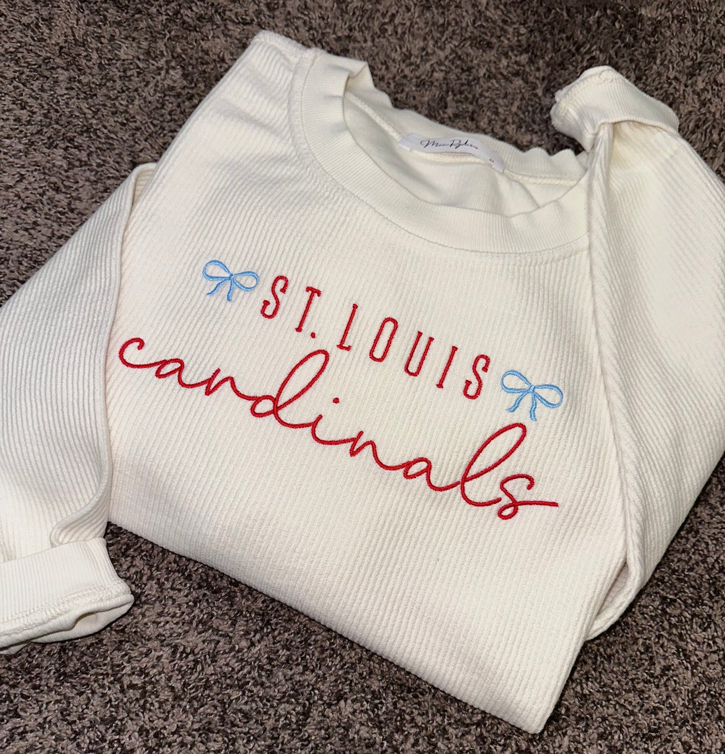 Coquette Cardinals Embroidered Apparel