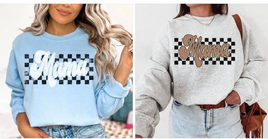 Checkered Mama Sweatshirts