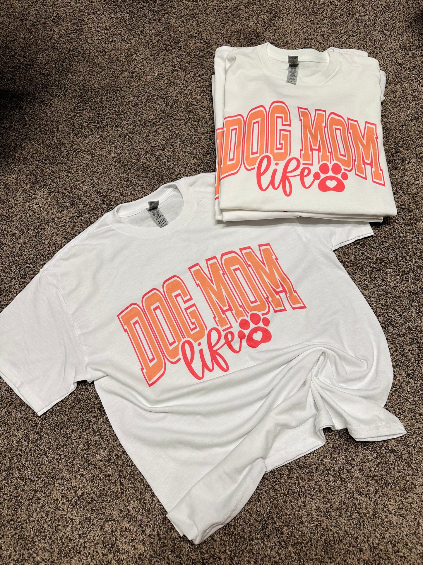 Neon Dog Mom Life Tee