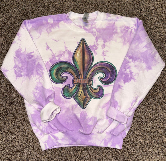 Tie Dye Fleur-De-Lis