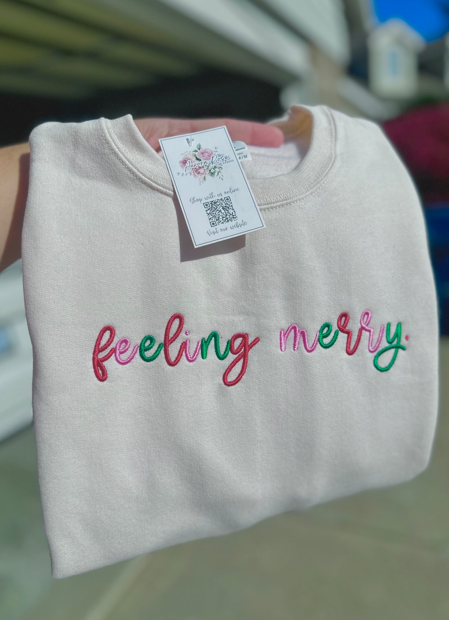 Feeling Merry Embroidered Sweatshirt