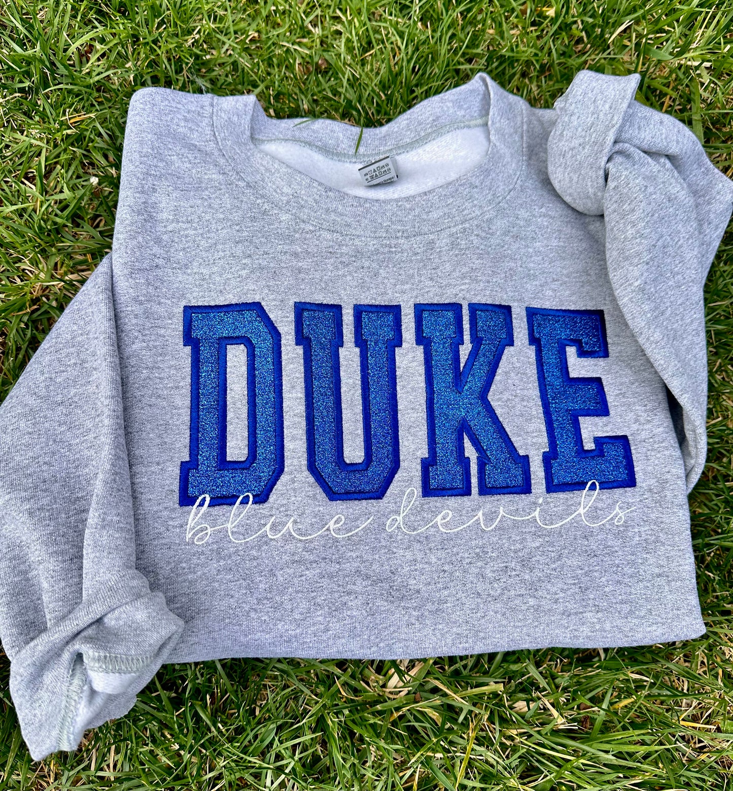 CUSTOM Sports Team/School Embroidered Glitter Sweatshirt - read description