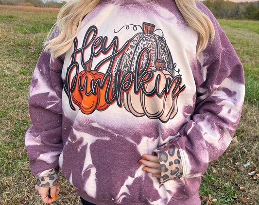 Hey Pumpkin Bleached Sweatshirt